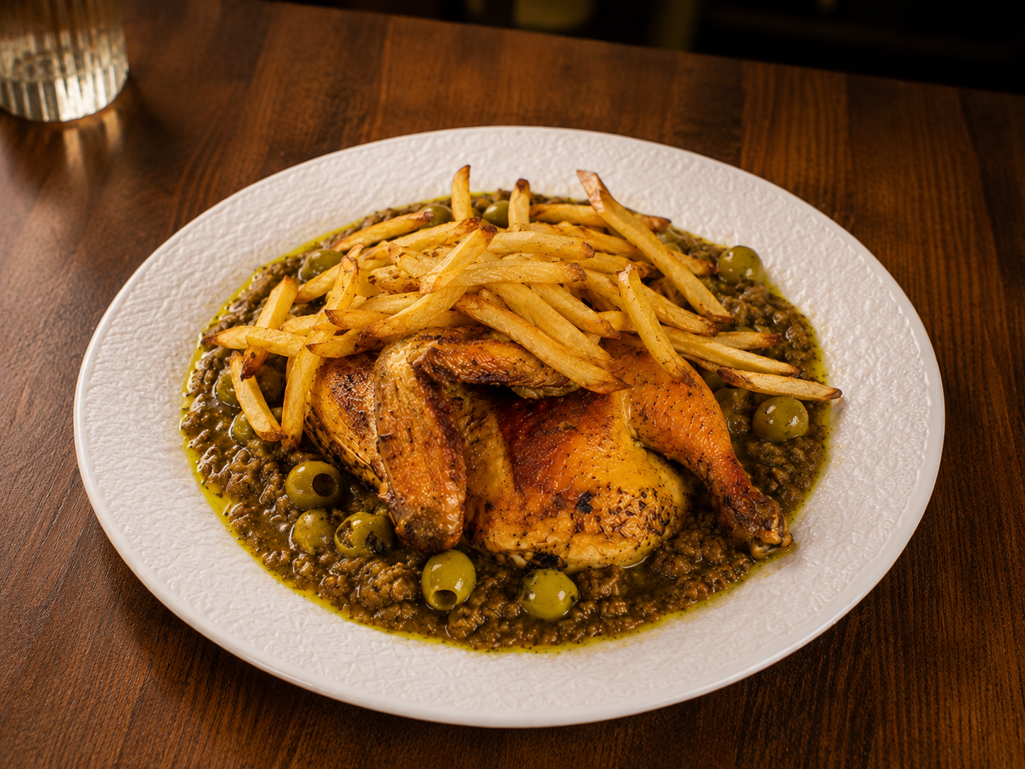 Plato medio pollo